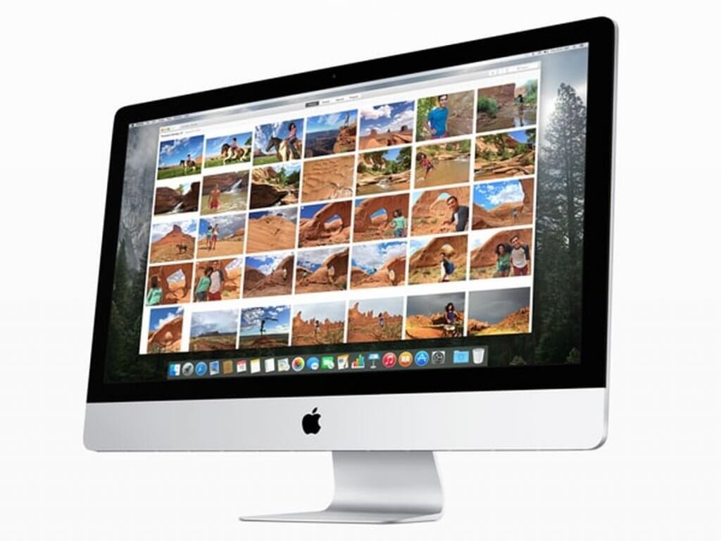 A Mac computer's screen with a gallery of images