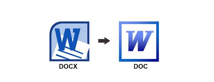 A Word DOCX icon converting to the Word Doc