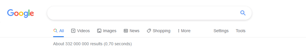 A screenshot of the Google Search bar.