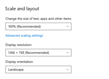 A screenshot of the scale and layout settings for a desktop wallpaper. 