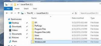 A screenshot of the Windows.OLD folder