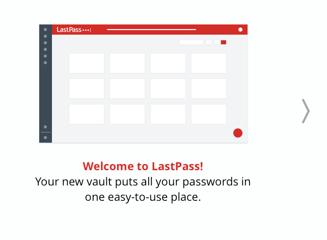 LastPass welcome tour
